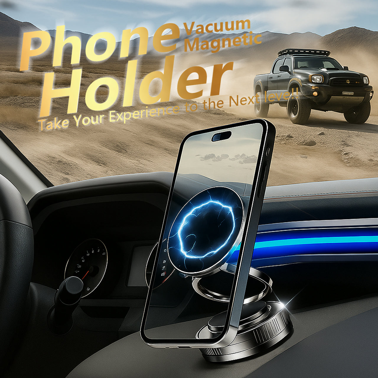 🔥Hot Sale 60% OFF🔥Magnetic Phone Stand, 🔄360° Fordable and Retractable The Ultimate Viewing Companion🚗📱